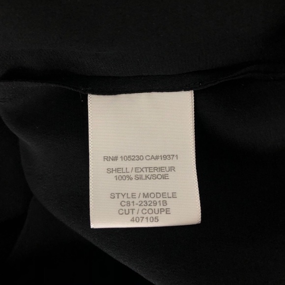 Joie Black Silk Margo Blouse with Grey Accents - Picture 9 of 12